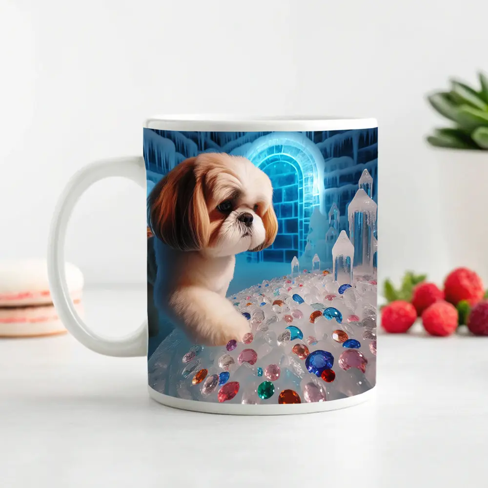 Shih Tzu Dog Ice Palace Colorful Gems – Mugs
