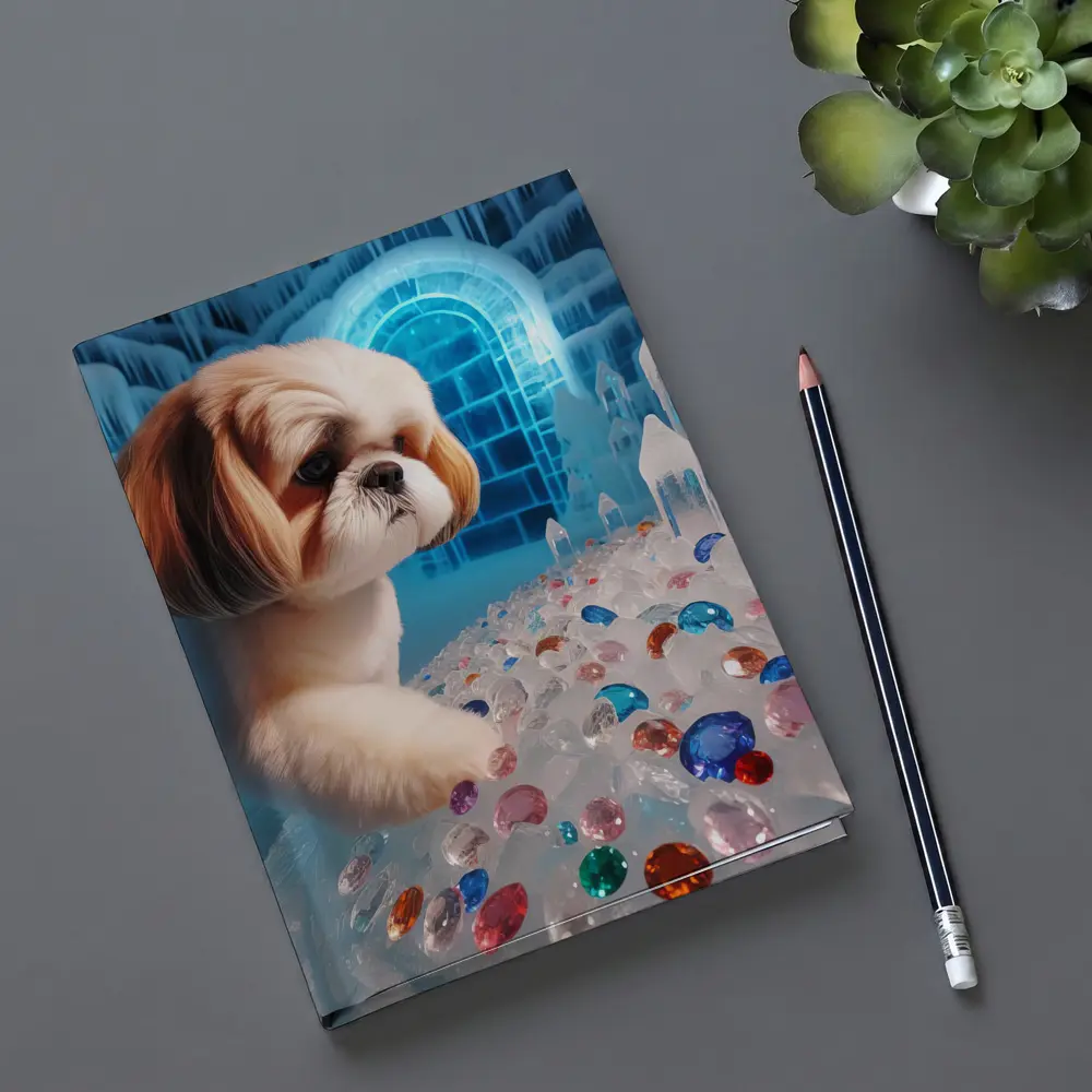 Shih Tzu Dog Ice Palace Colorful Gems – Notebooks