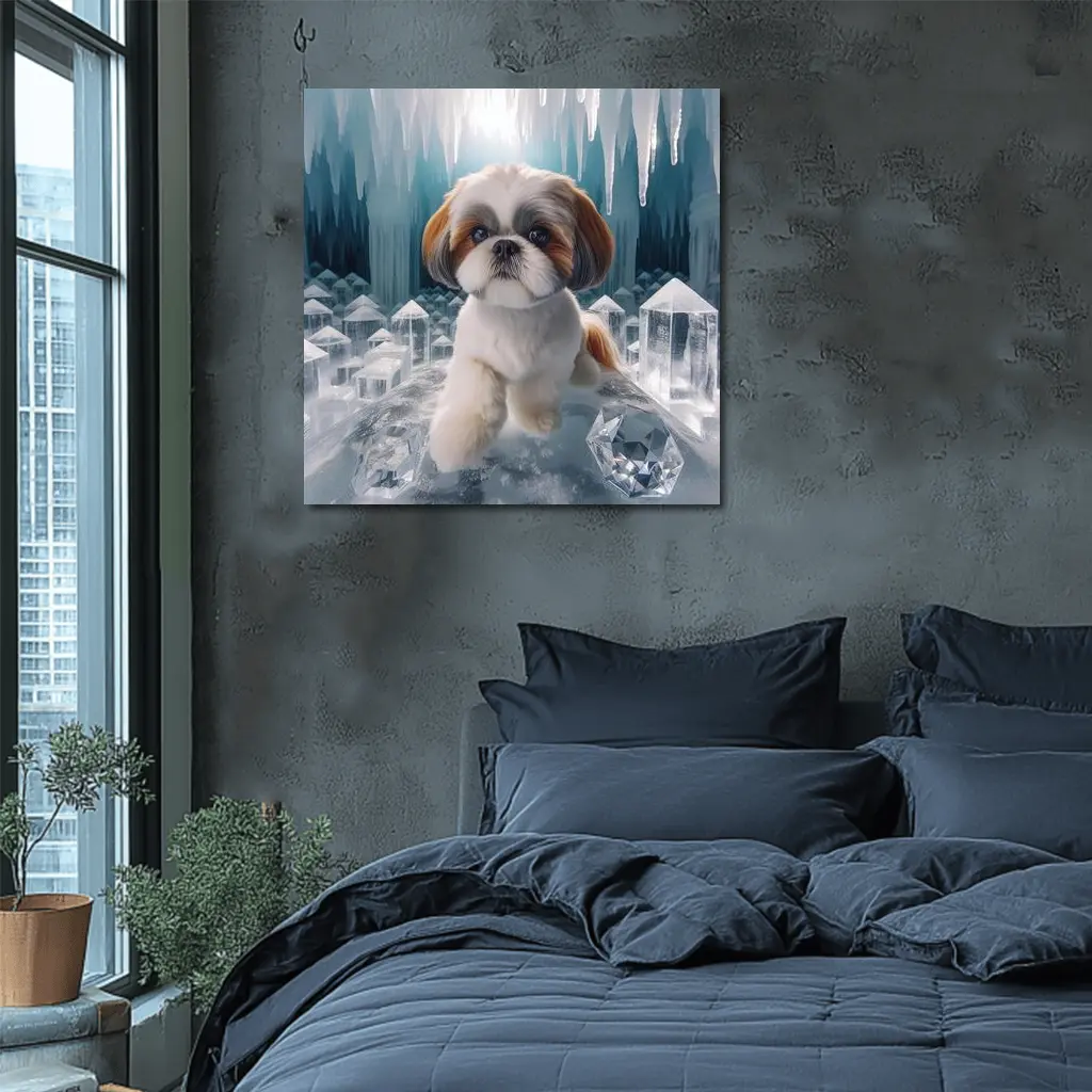 Shih Tzu Dog Ice Crystal Cave Art – Wall Art