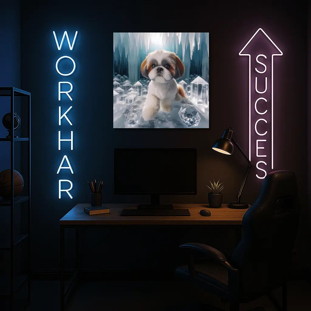 Shih Tzu Dog Ice Crystal Cave Art – Wall Art