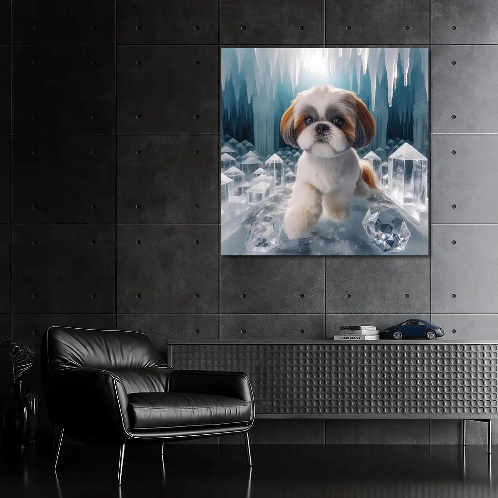 Shih Tzu Dog Ice Crystal Cave Art – Wall Art