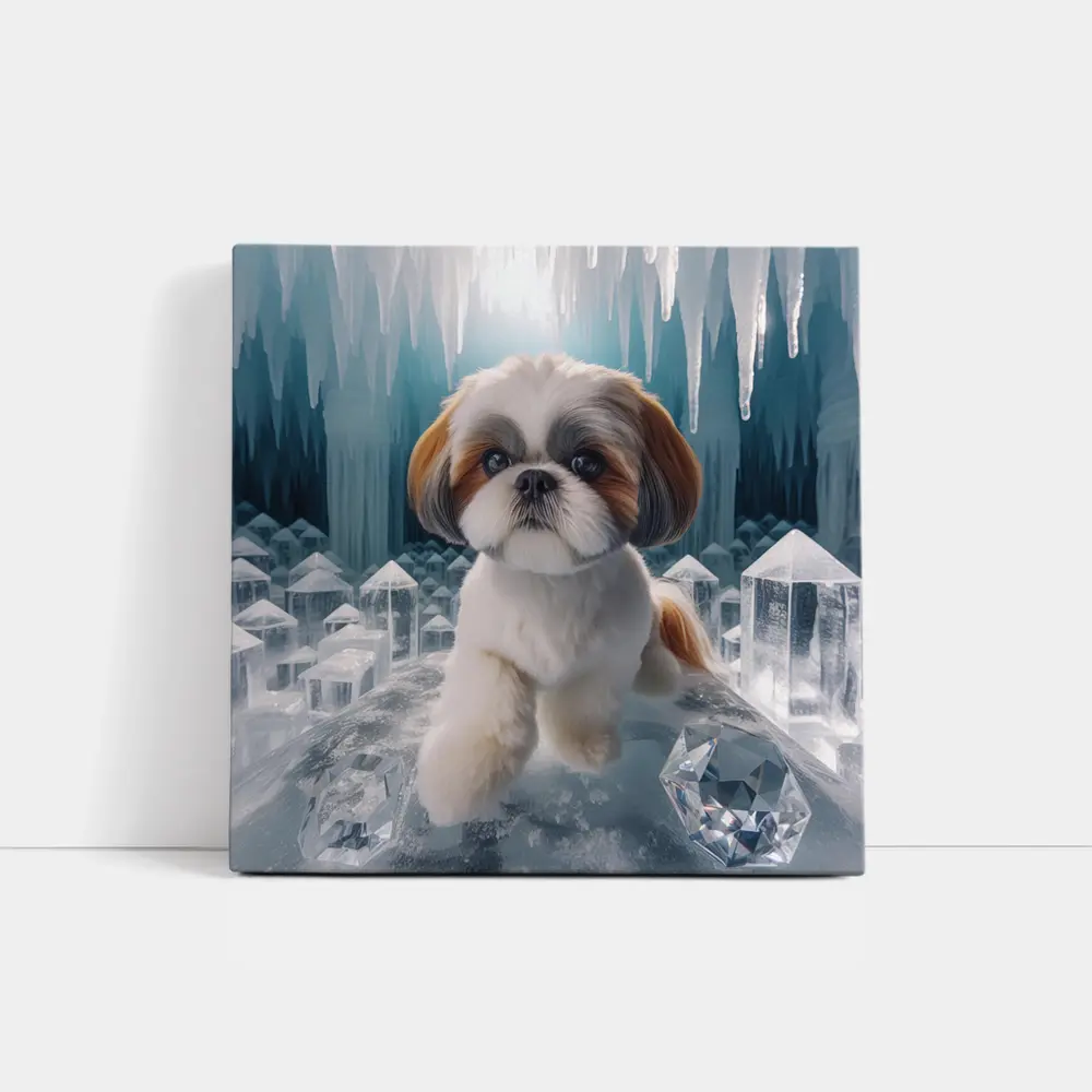 Shih Tzu Dog Ice Crystal Cave Art – Wall Art