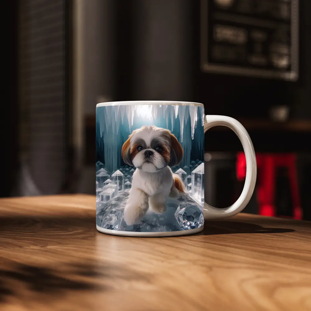 Shih Tzu Dog Ice Crystal Cave Art – Mugs