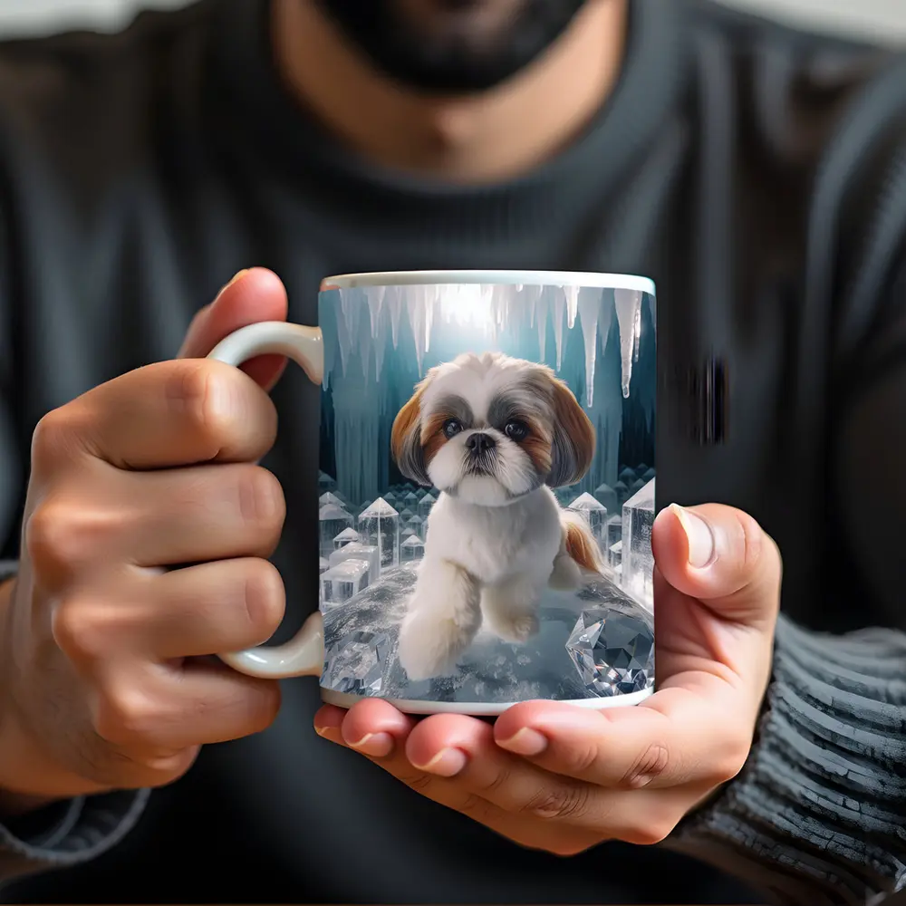 Shih Tzu Dog Ice Crystal Cave Art – Mugs