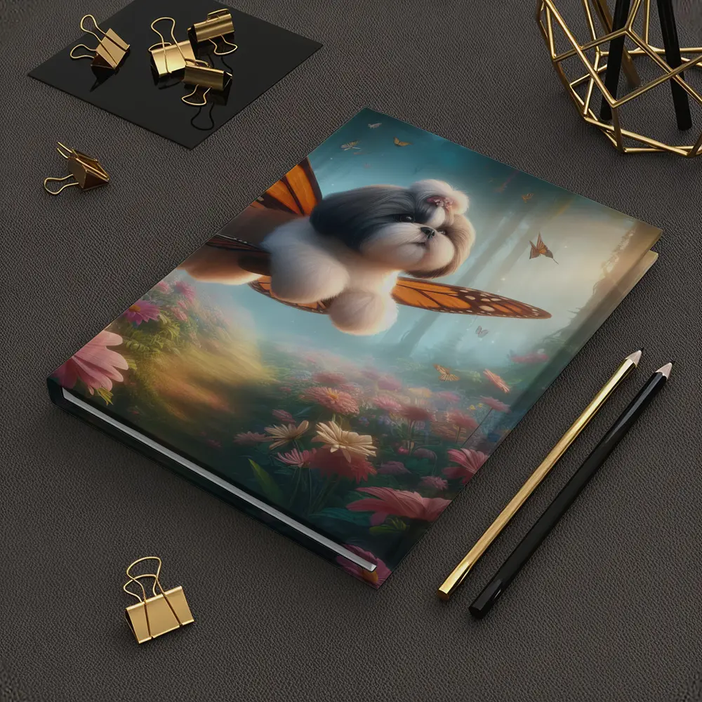Shih Tzu Dog Butterfly Wings Fantasy Forest – Notebooks