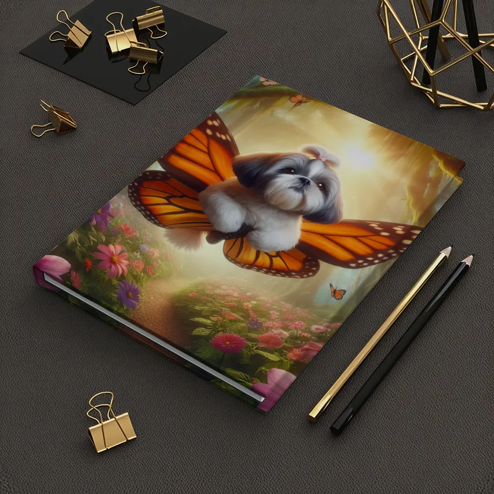 Shih Tzu Dog Butterfly Wings Fantasy Forest – Notebooks