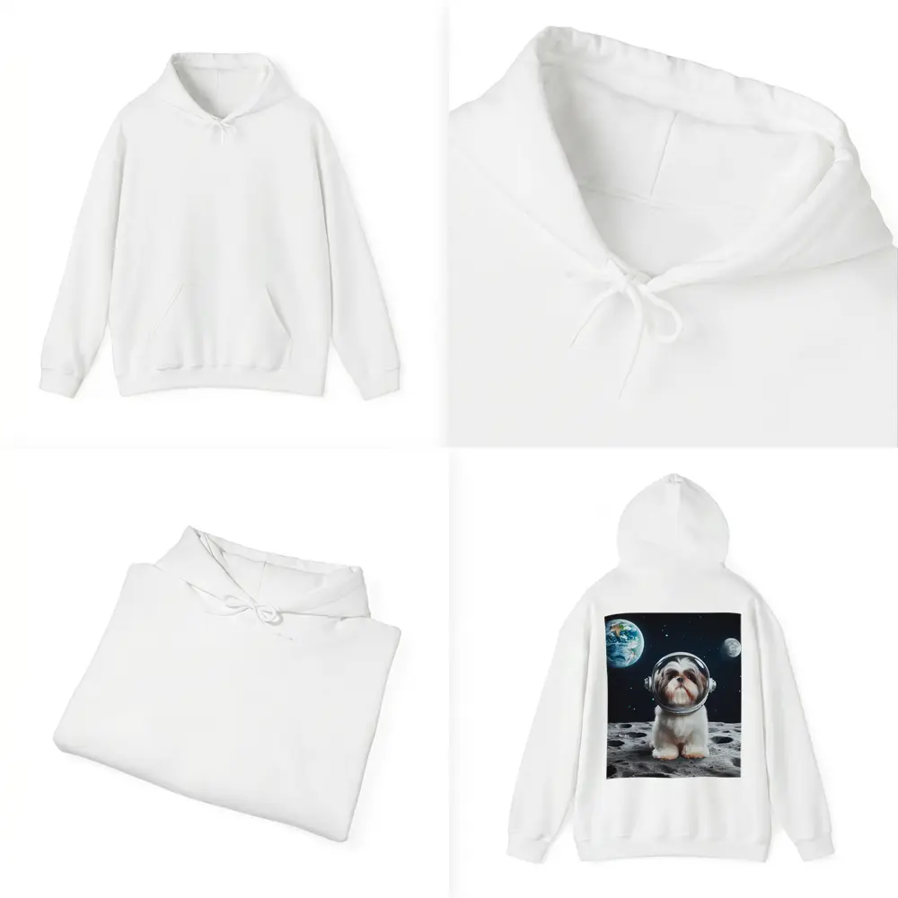 Shih Tzu Astronaut Dog On The Moon – Hoodies