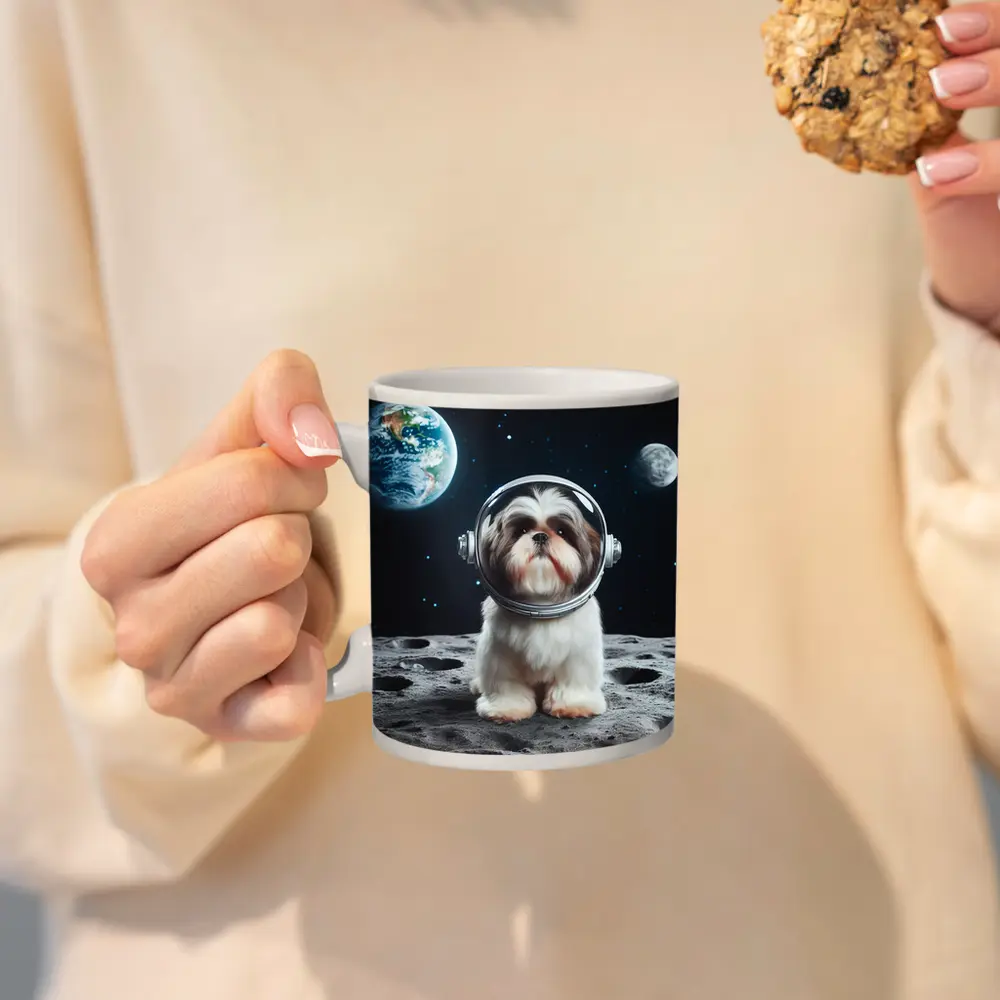 Shih Tzu Astronaut Dog On The Moon – Mugs