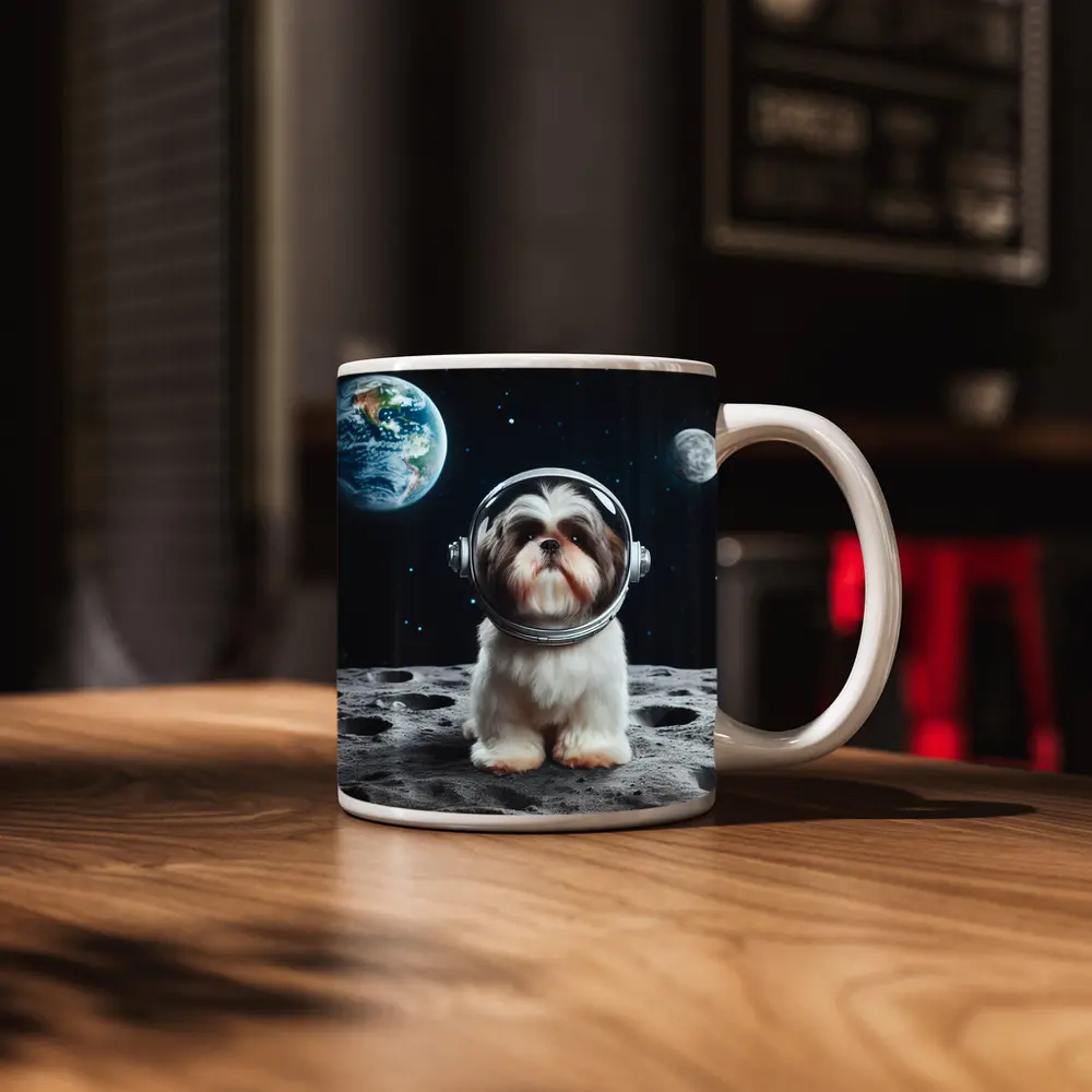 Shih Tzu Astronaut Dog On The Moon – Mugs