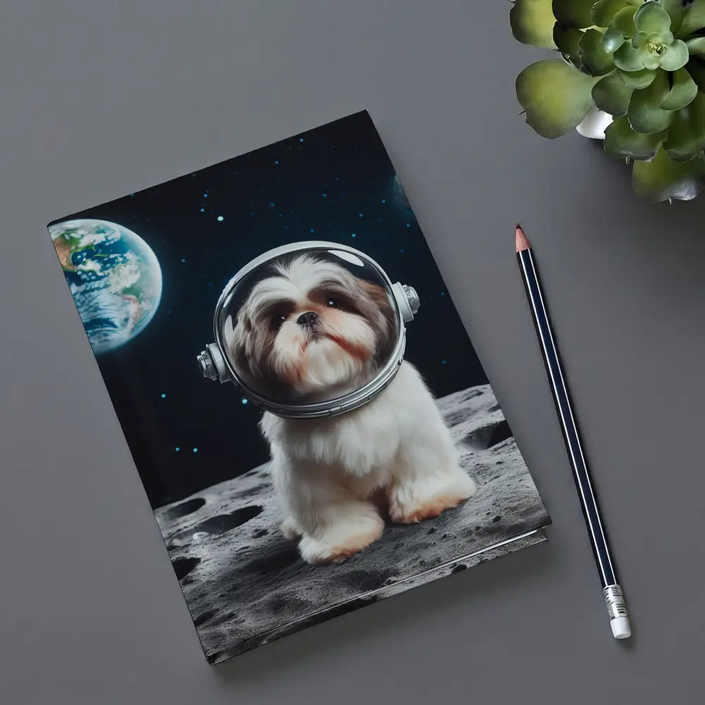 Shih Tzu Astronaut Dog On The Moon – Notebooks