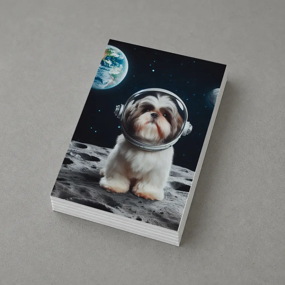 Shih Tzu Astronaut Dog On The Moon – Postcards
