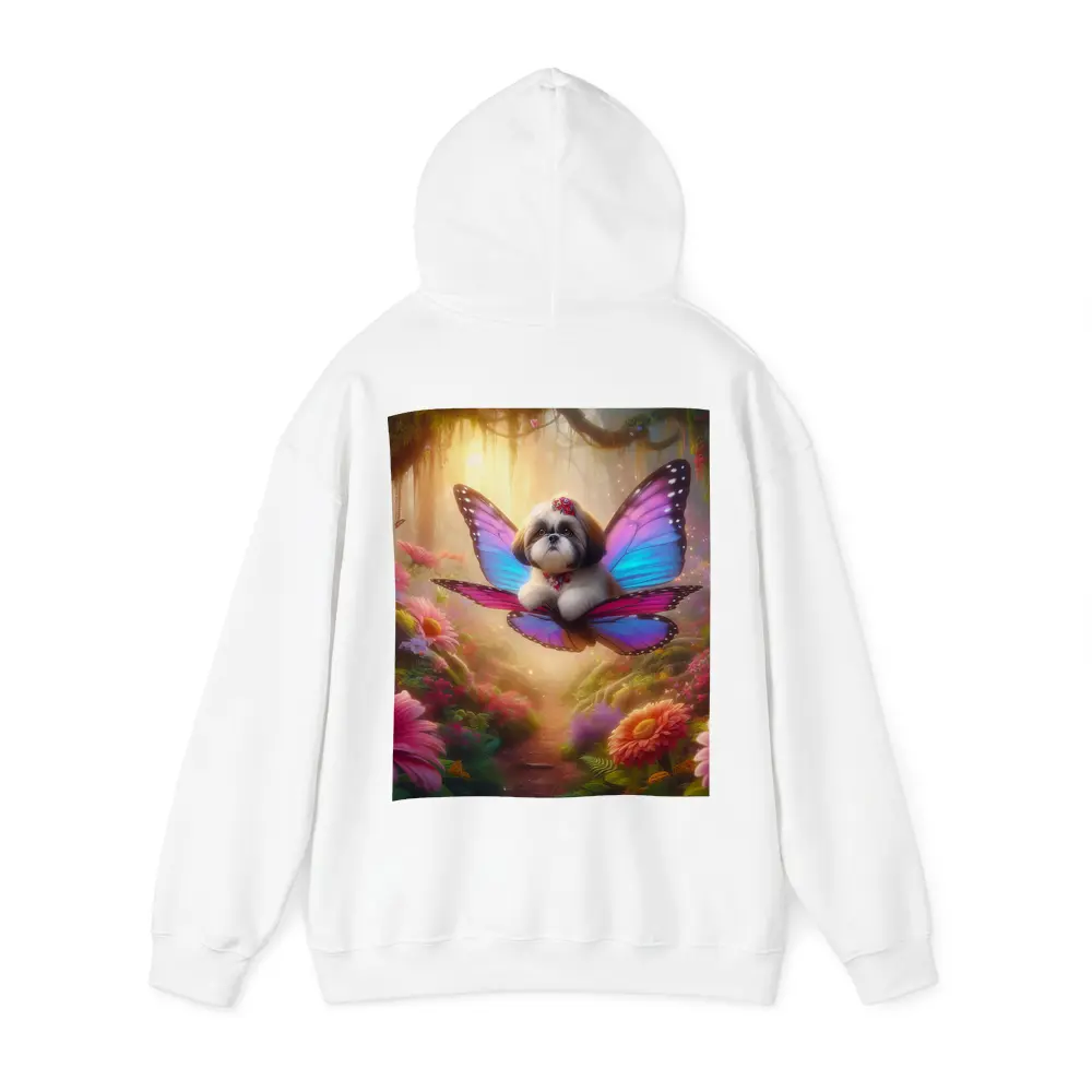Shih Tzu Butterfly Wings Fantasy Floral Forest – Hoodies