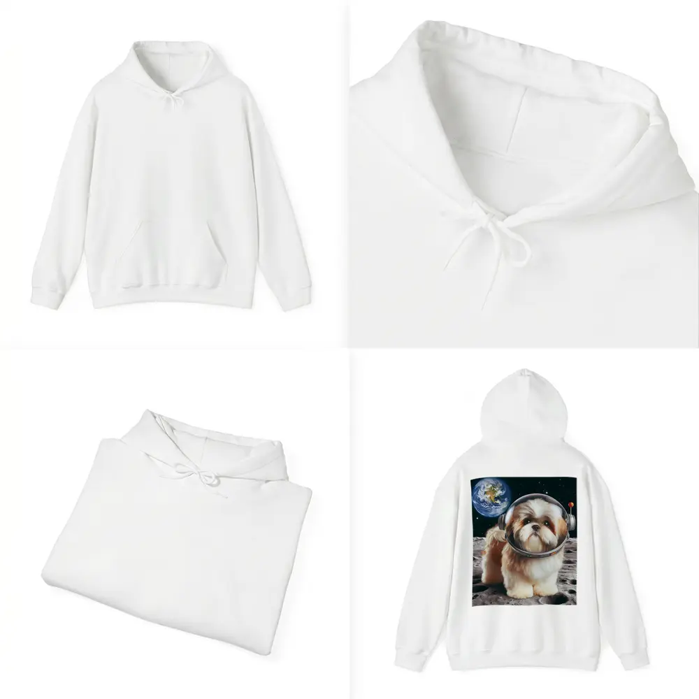Shih Tzu Astronaut Dog on the Moon – Hoodies