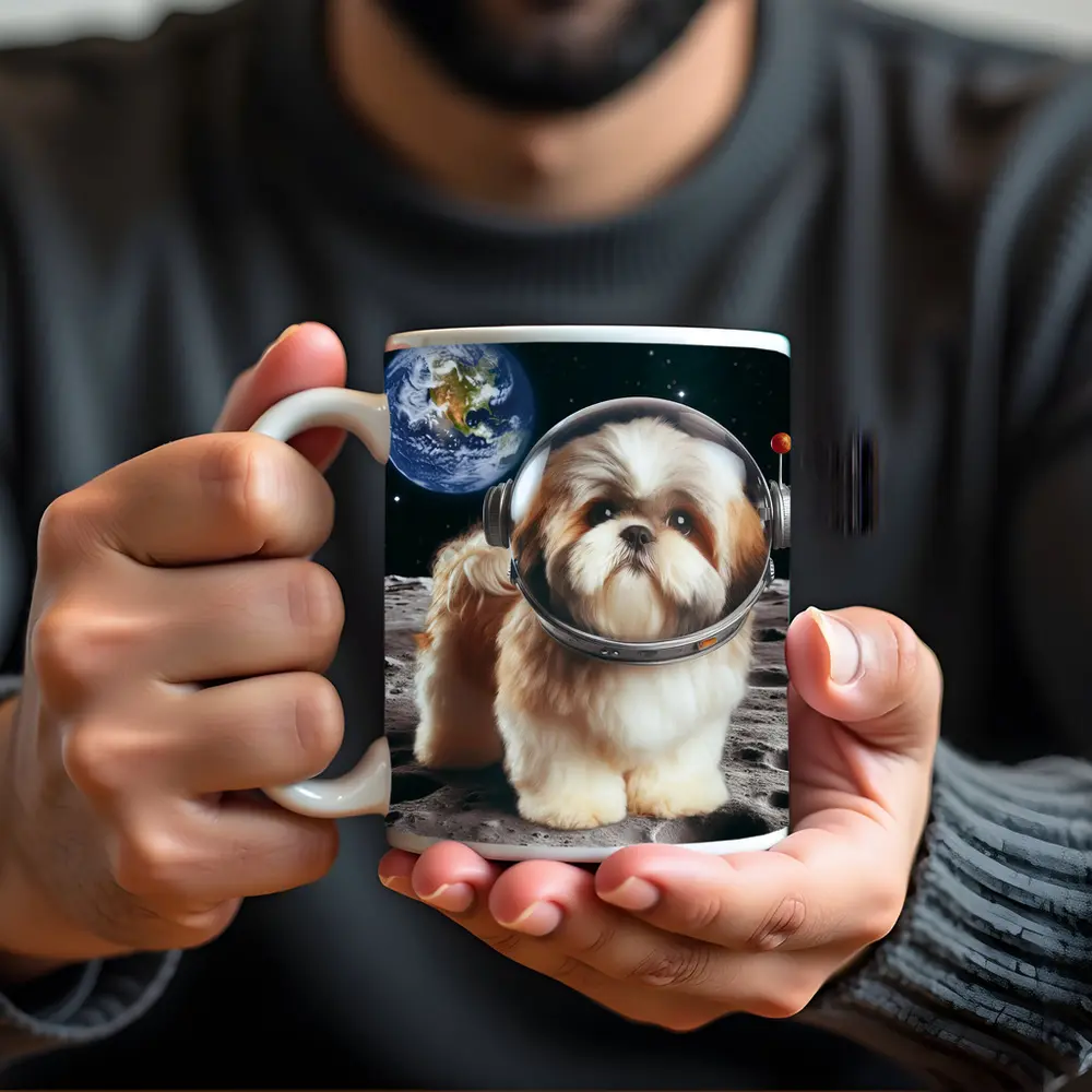 Shih Tzu Astronaut Dog on the Moon – Mugs