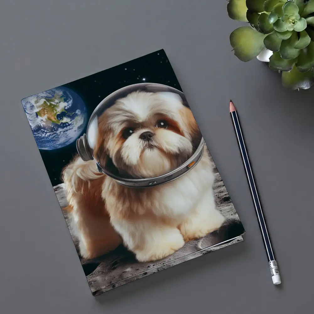 Shih Tzu Astronaut Dog on the Moon – Notebooks