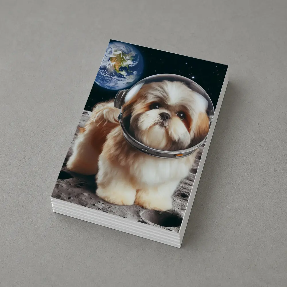 Shih Tzu Astronaut Dog on the Moon – Postcards