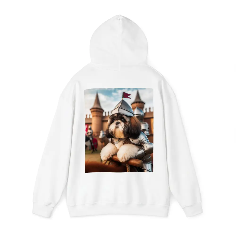 Shih Tzu Knight Armor Castle Medieval Scene – Hoodies