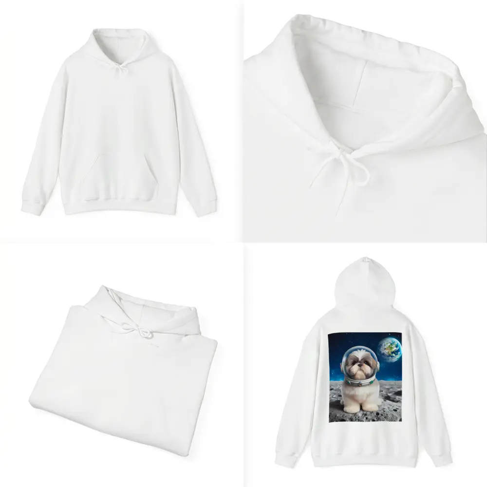 Shih Tzu Astronaut Dog On The Moon – Hoodies
