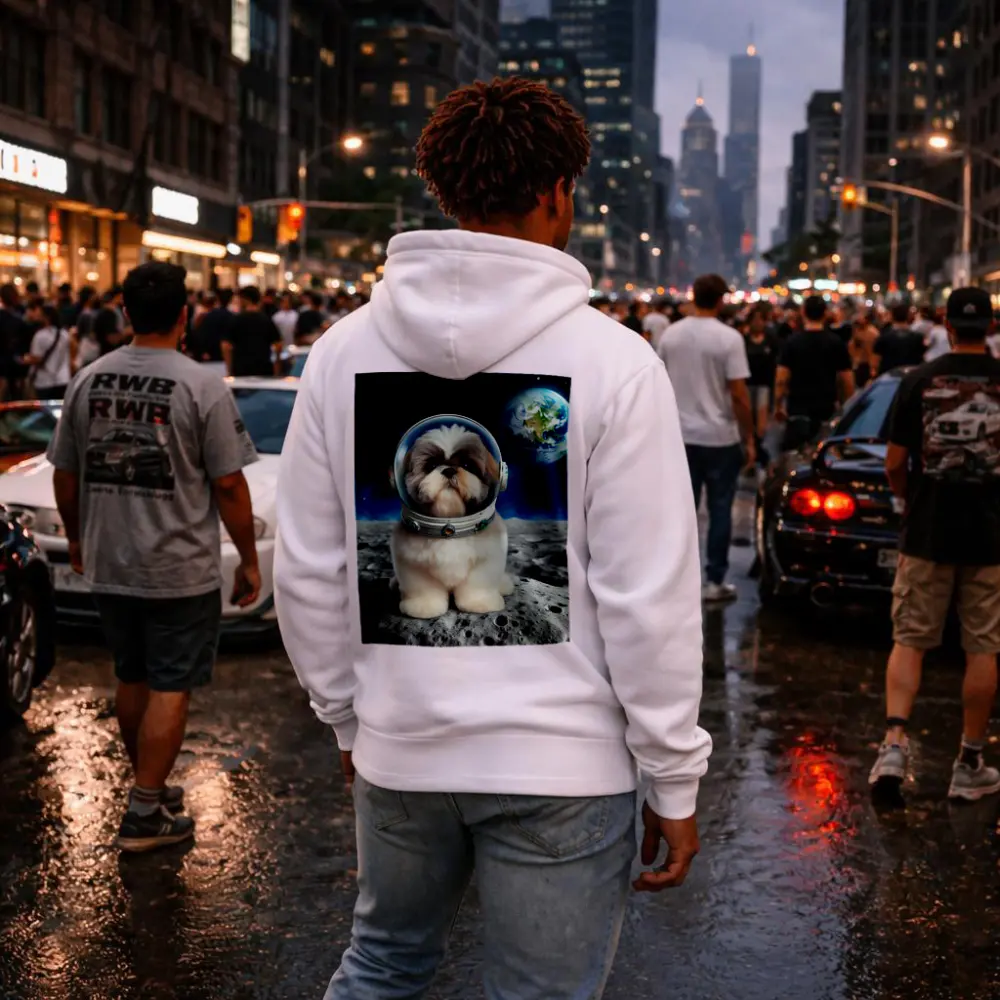 Shih Tzu Astronaut Dog On The Moon – Hoodies