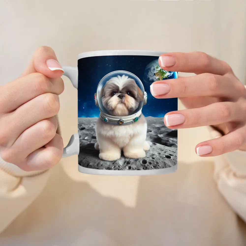 Shih Tzu Astronaut Dog On The Moon – Mugs