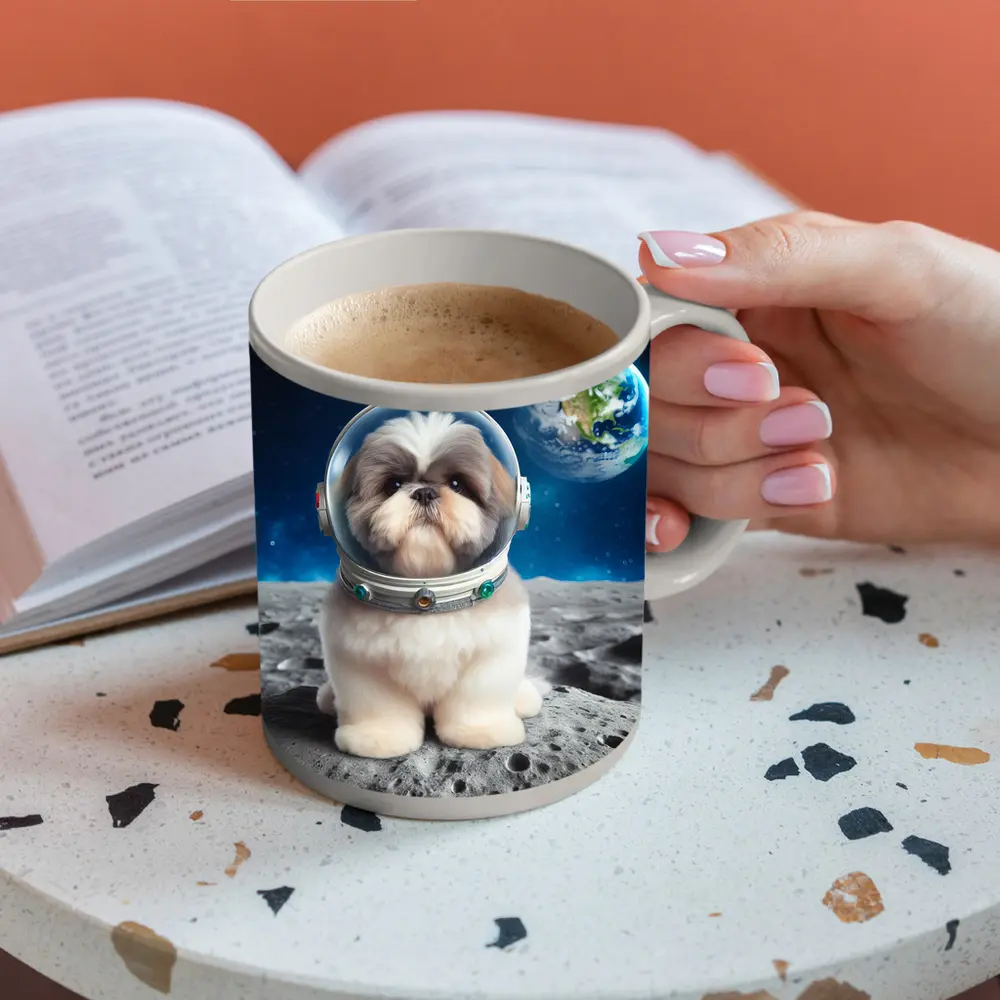 Shih Tzu Astronaut Dog On The Moon – Mugs