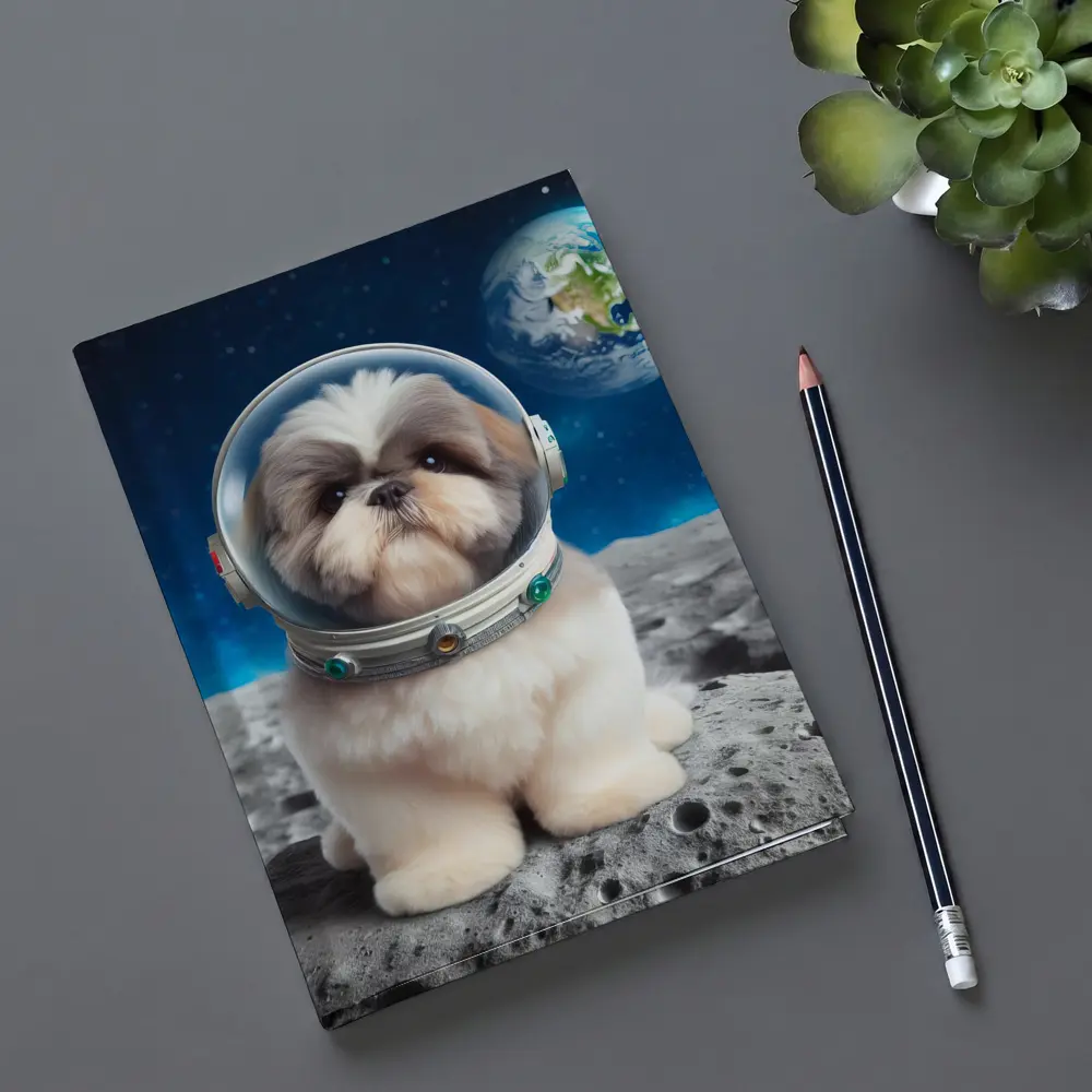 Shih Tzu Astronaut Dog On The Moon – Notebooks
