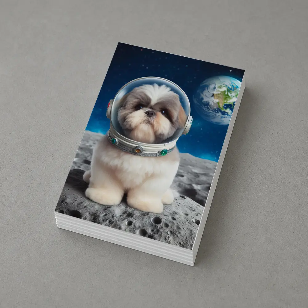 Shih Tzu Astronaut Dog On The Moon – Postcards