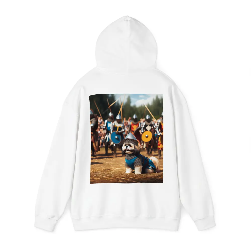 Shih Tzu Knight Medieval Battle Scene – Hoodies