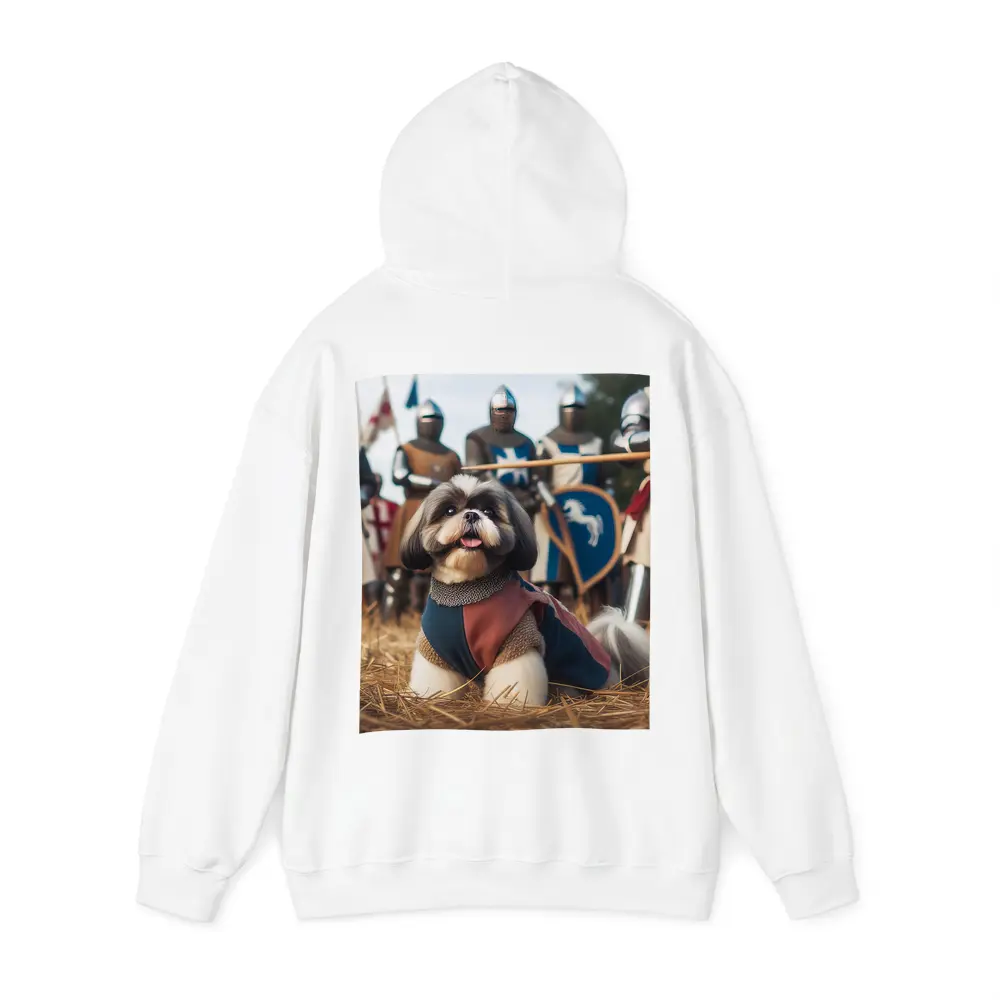 Shih Tzu Knight Medieval Crusader Battle Scene – Hoodies