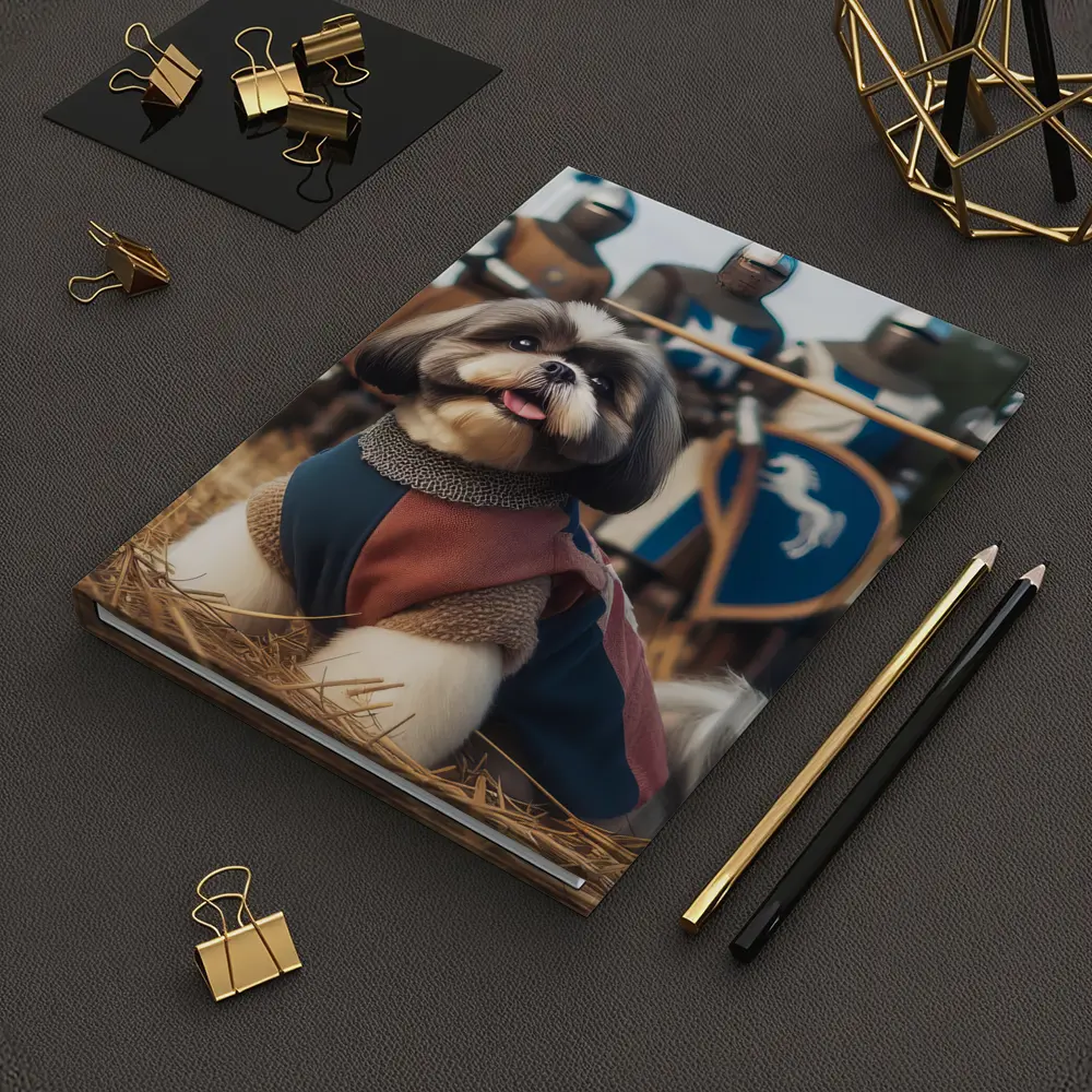 Shih Tzu Knight Medieval Crusader Battle Scene – Notebooks