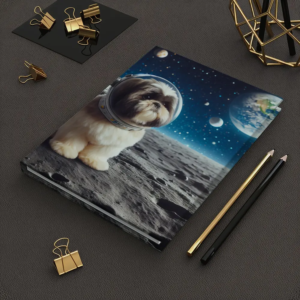 Shih Tzu Astronaut Dog on Moon Space – Notebooks