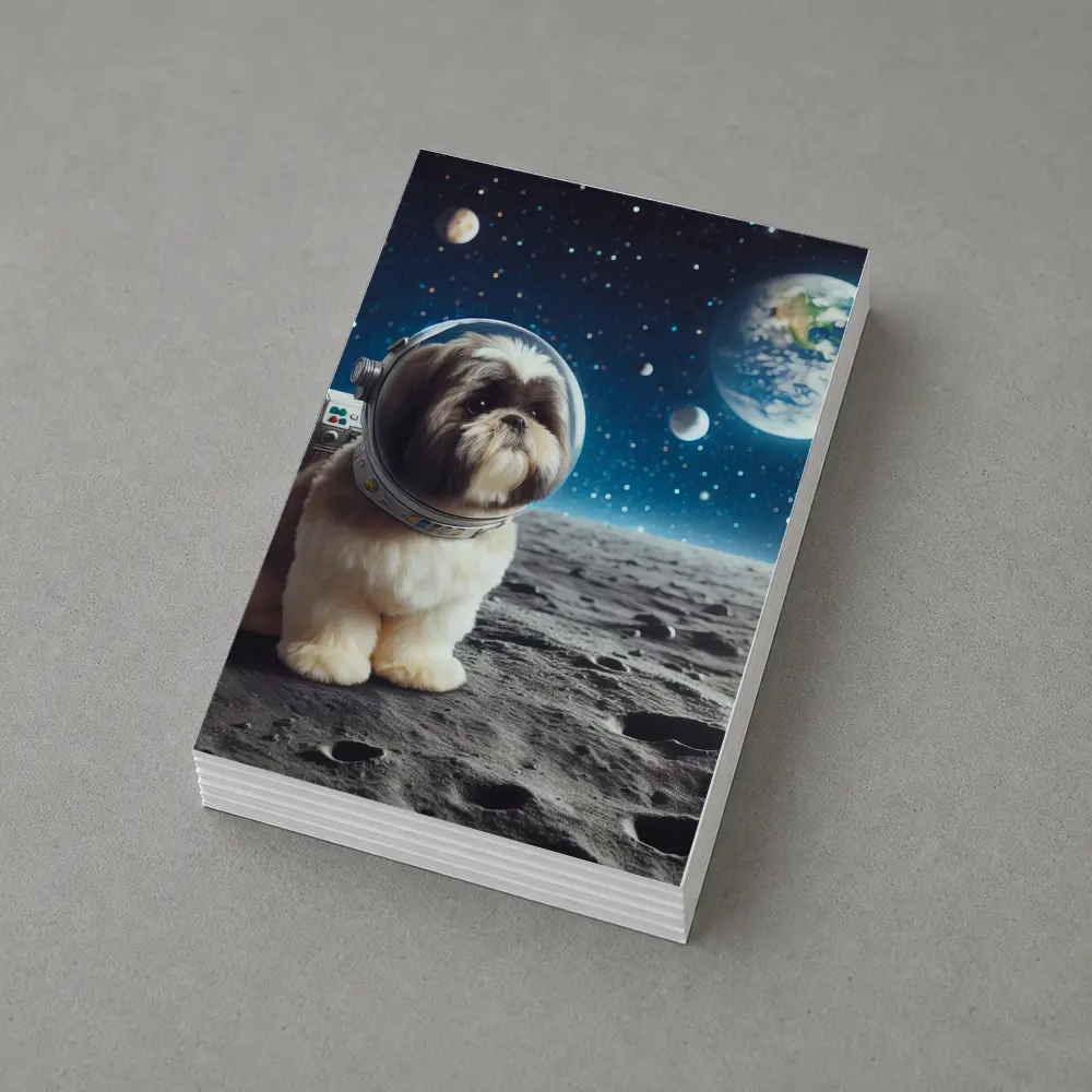 Shih Tzu Astronaut Dog on Moon Space – Postcards