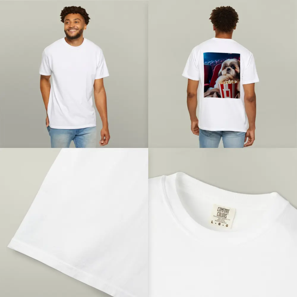 Shih Tzu Dog Watching Movie With Popcorn – T-Shirts