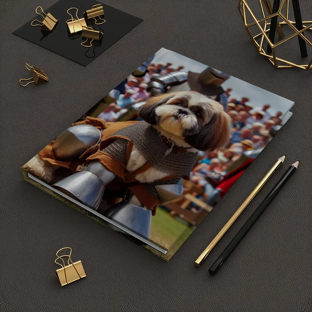 Shih Tzu Knight Medieval Armor Tournament Scene – Notebooks