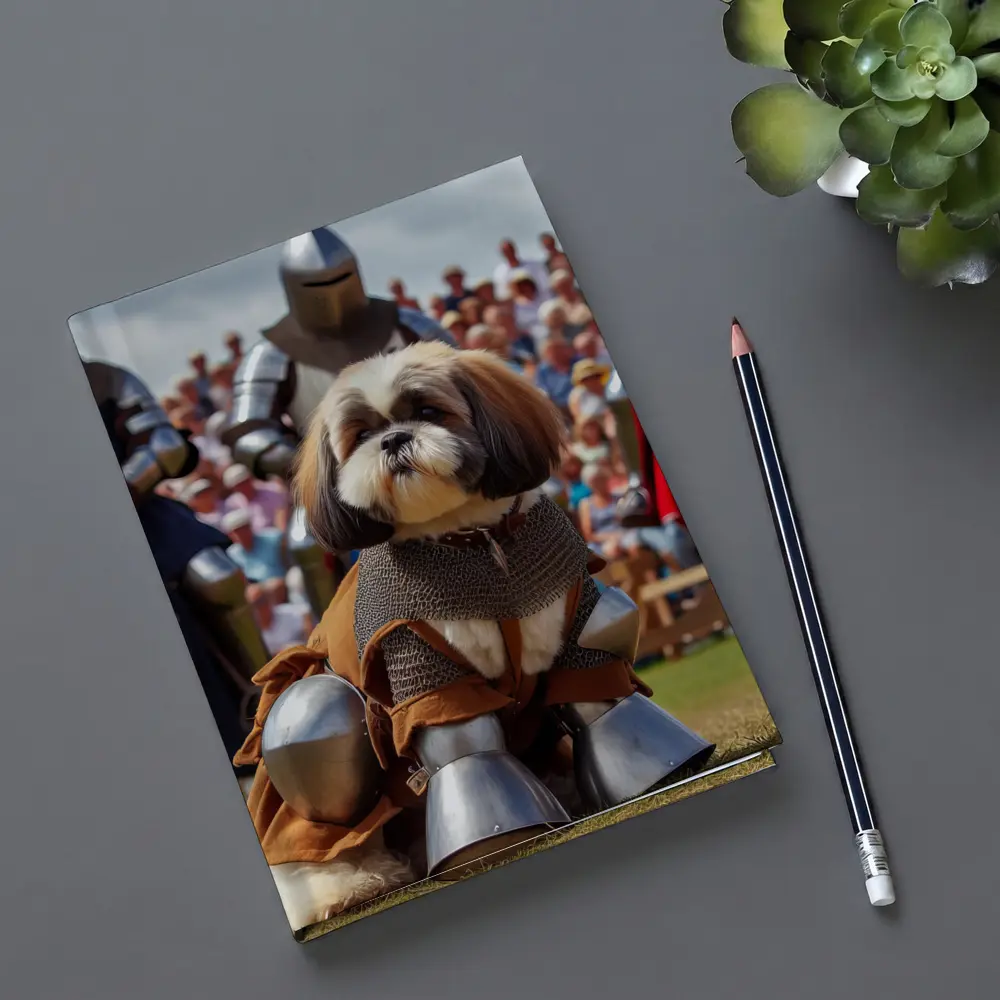 Shih Tzu Knight Medieval Armor Tournament Scene – Notebooks
