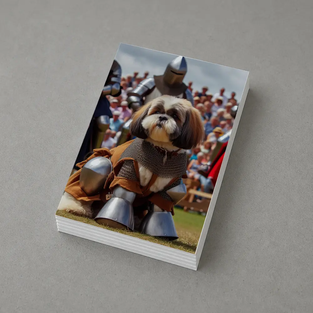 Shih Tzu Knight Medieval Armor Tournament Scene – Postcards