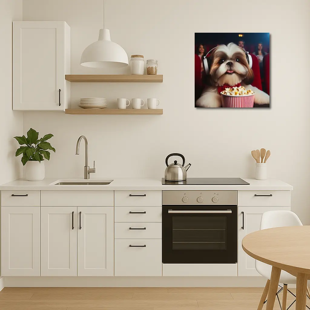 Shih Tzu Dog Movie Theater Popcorn Headphones – Wall Art