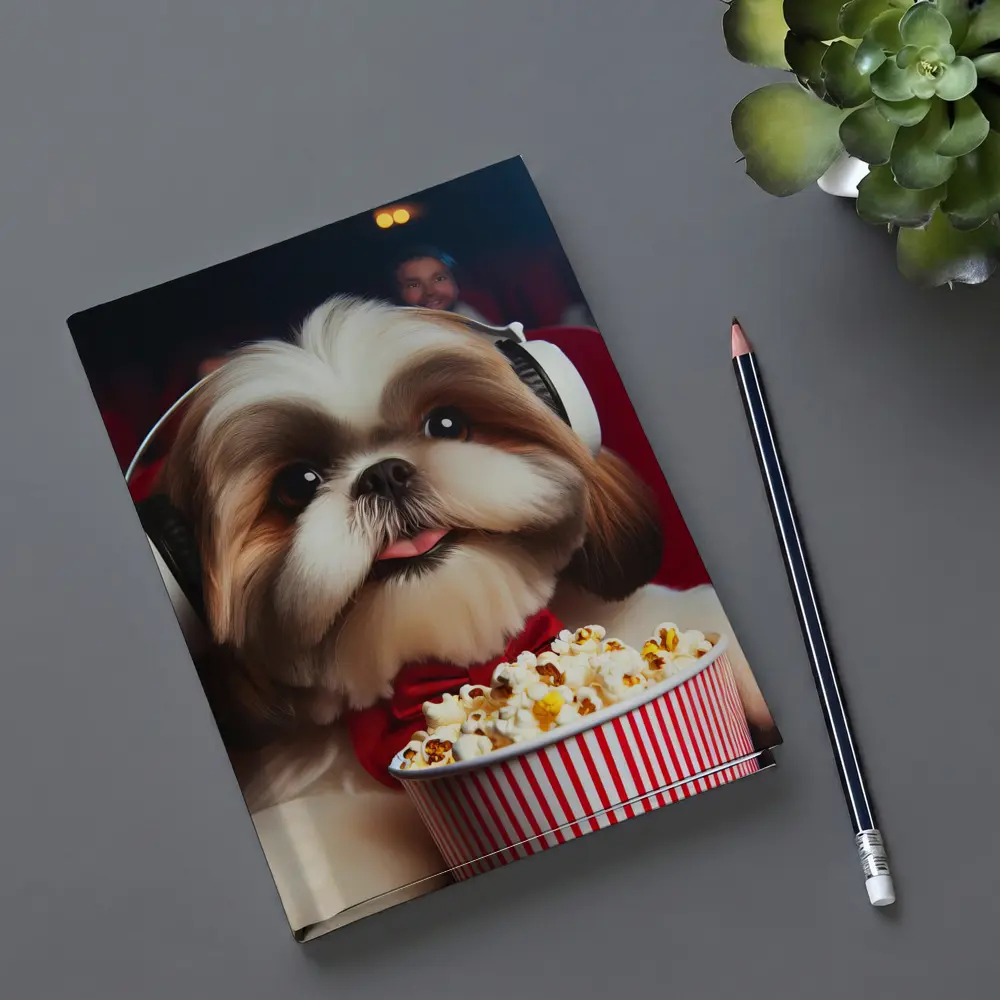 Shih Tzu Dog Movie Theater Popcorn Headphones – Notebooks