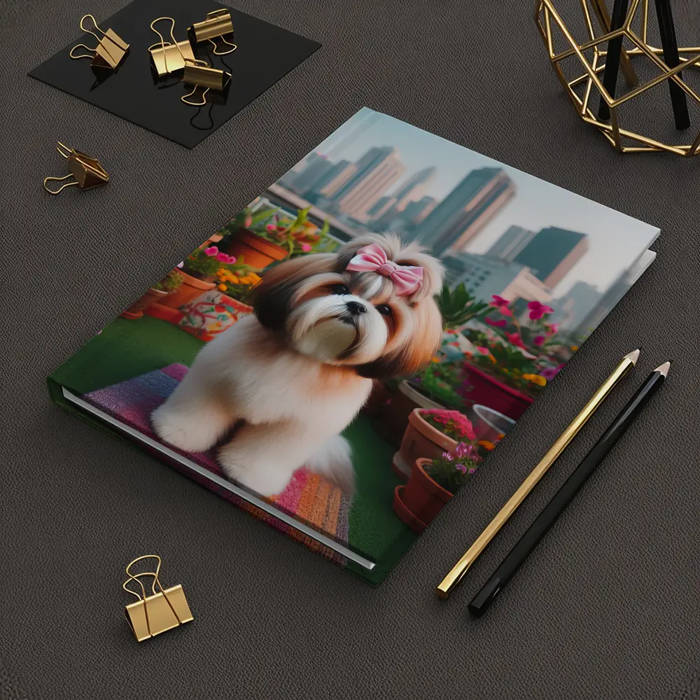 Shih Tzu Dog City Rooftop Flower Garden – Notebooks