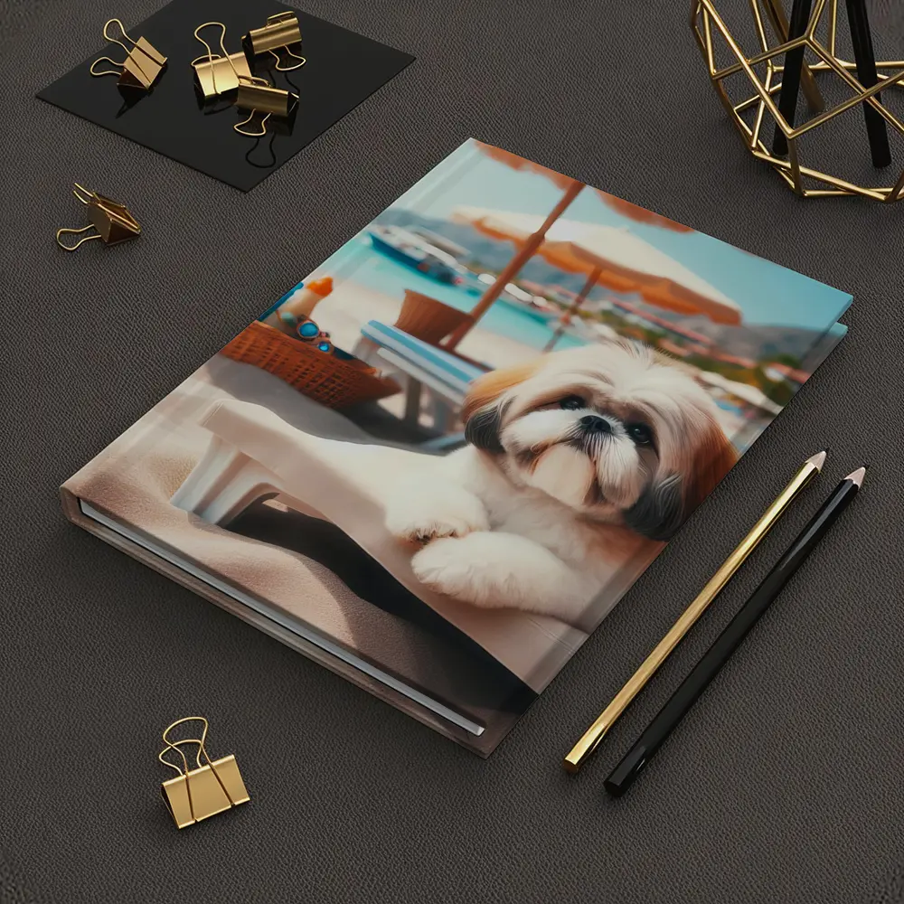 Shih Tzu Dog Relaxing On Beach Chair – Notebooks