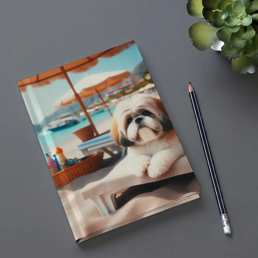 Shih Tzu Dog Relaxing On Beach Chair – Notebooks