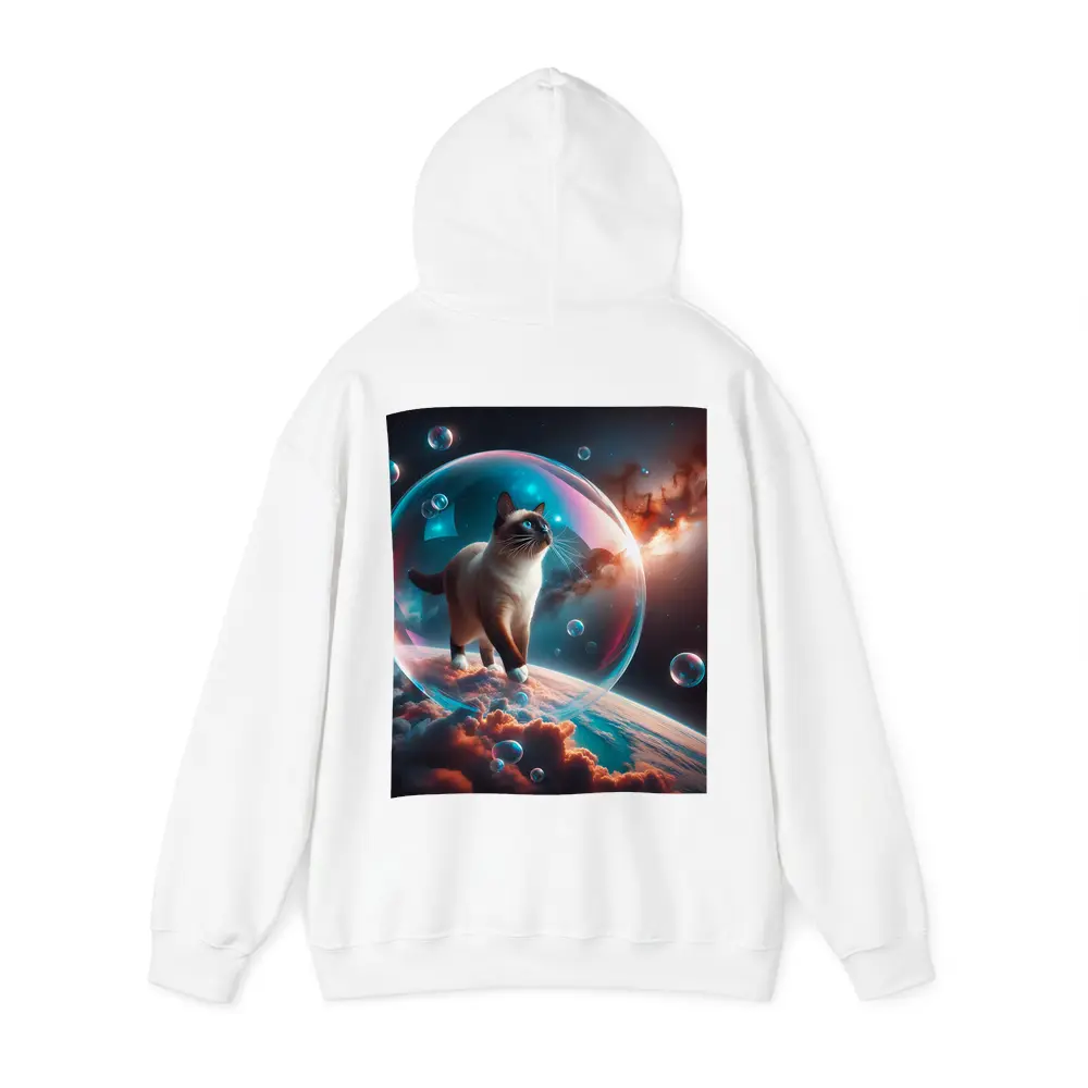 Siamese Cat Floating Bubble Cosmic Space – Hoodies