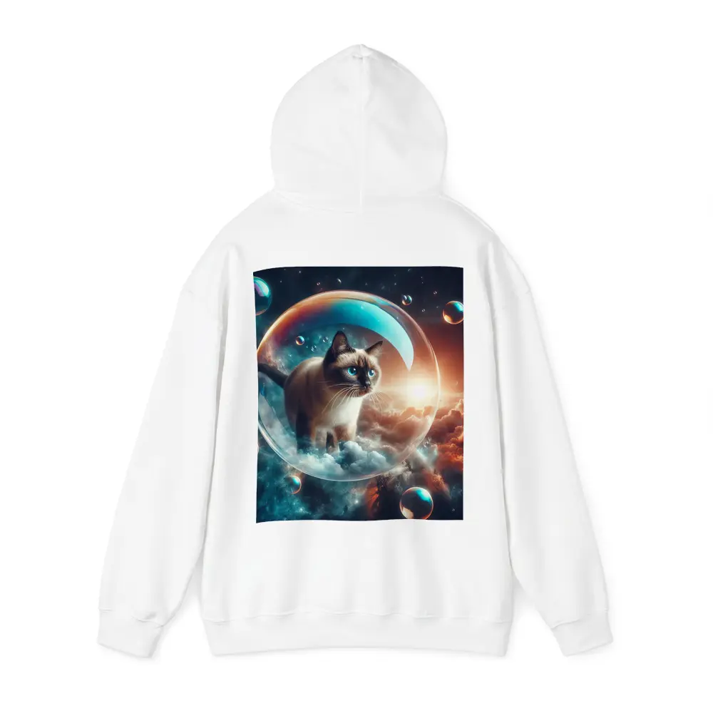 Siamese Cat Floating Bubble Cosmic Sky – Hoodies