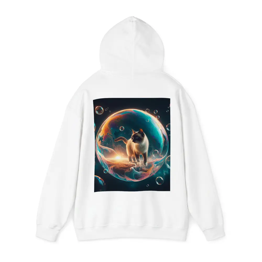 Siamese Cat Standing Inside Cosmic Bubble – Hoodies