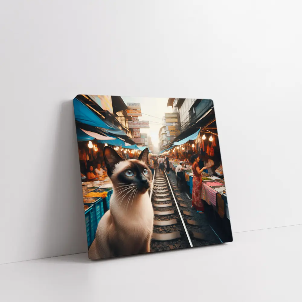 Siamese Cat at Bangkok Thailand Street Market – Wall Art
