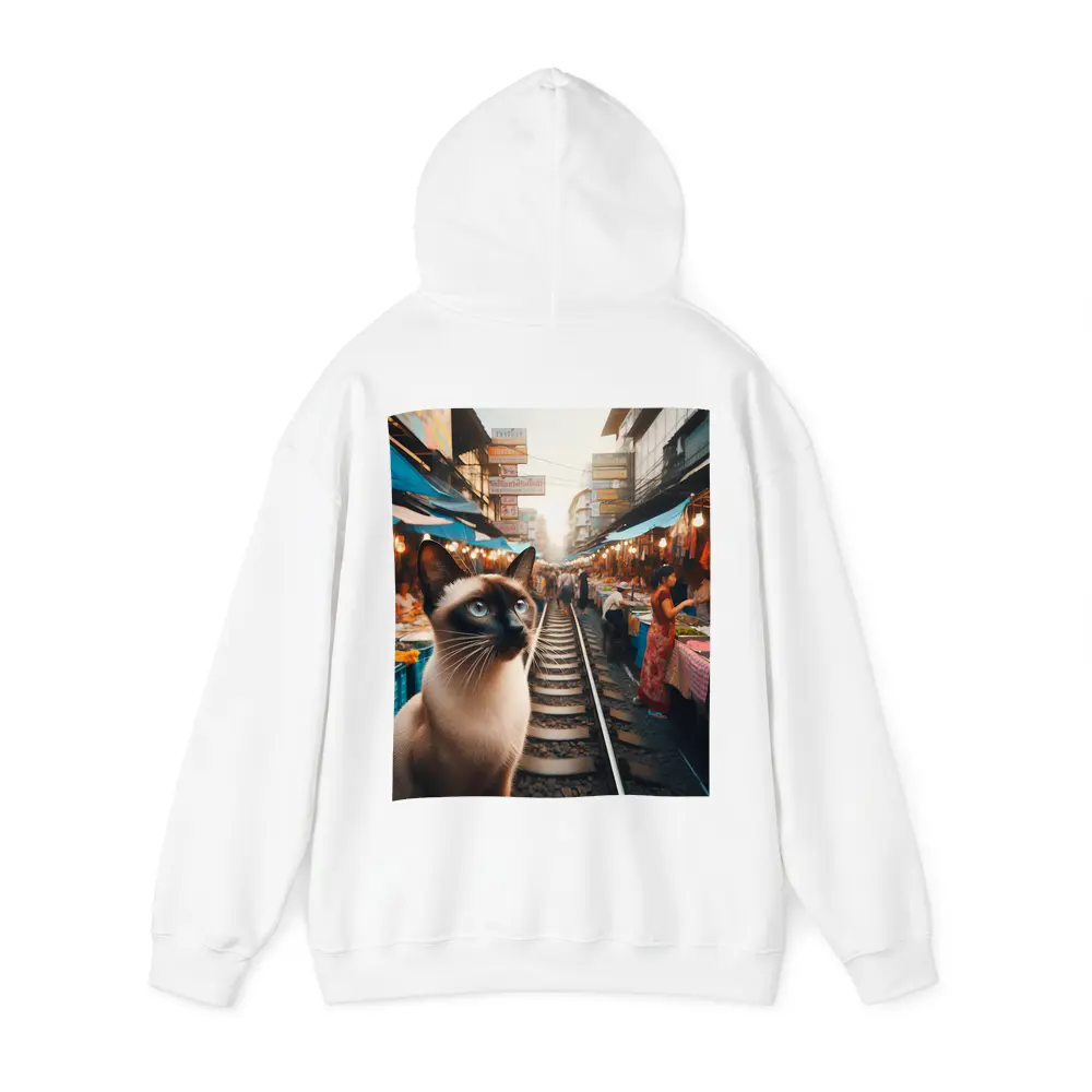 Siamese Cat at Bangkok Thailand Street Market – Hoodies