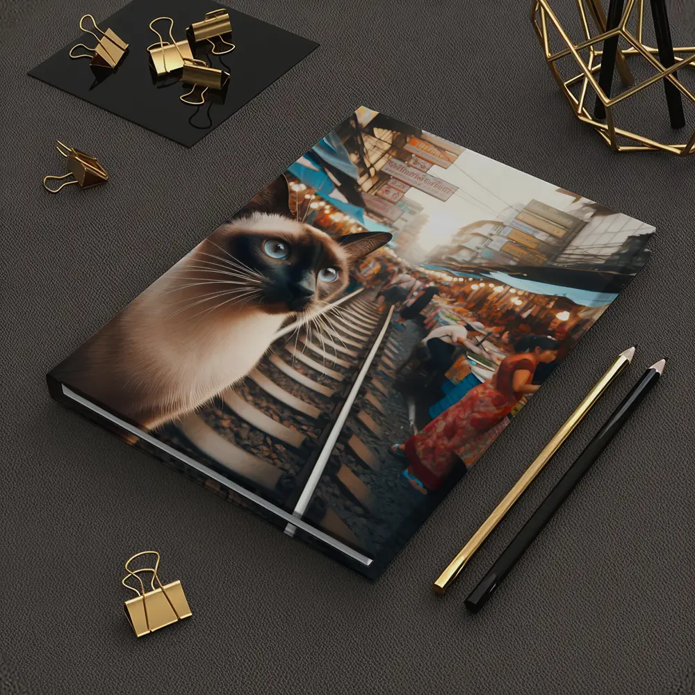 Siamese Cat at Bangkok Thailand Street Market – Notebooks