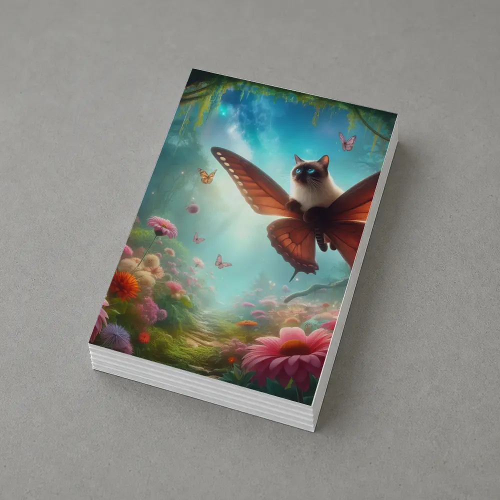 Siamese Cat Butterfly Wings Fantasy Forest – Postcards