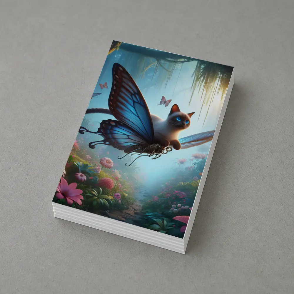 Siamese Cat Butterfly Wings Fantasy Forest – Postcards