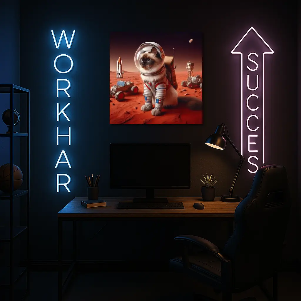 Birman Cat Astronaut On Mars Surface – Wall Art